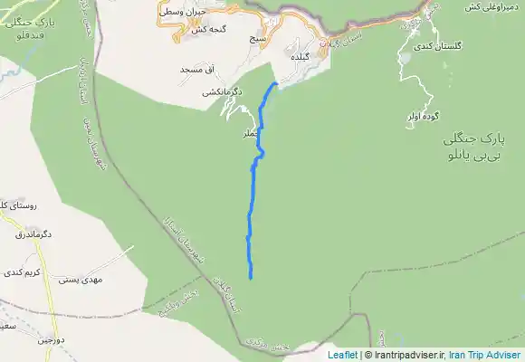 ترک جی پی اس گیلده به آبشار براچول