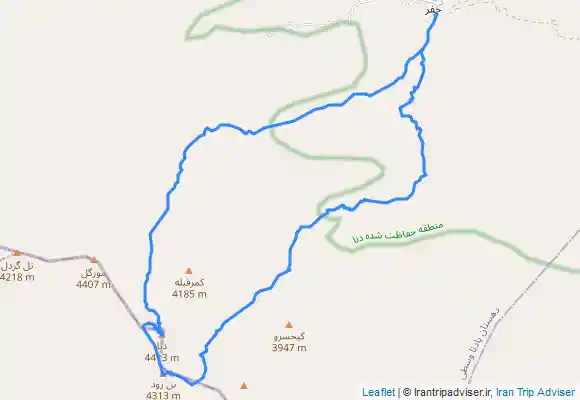 ترک جی پی اس قله قاش مستان دنا (بیژن ۳) و قله بن رود،صعود از مسیر کیخسرو و فرود از مسیر پناهگاه (سیمرغ کهگیلویه و بویر احمد)