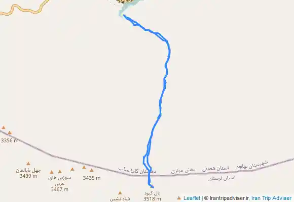 ترک جی پی اس قله یال کبود نهاوند