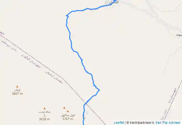 ترک جی پی اس قله کل جنو - اشتران کوه