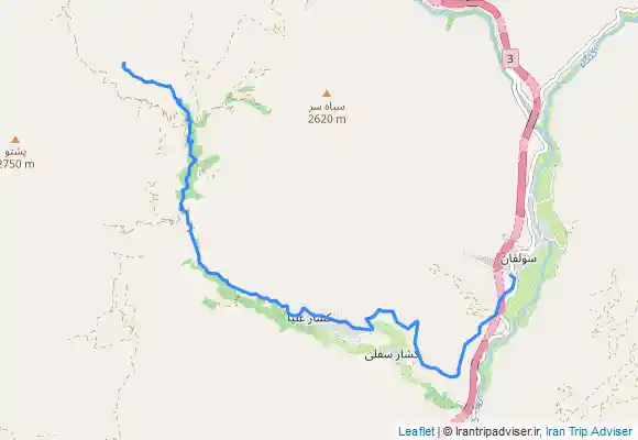 ترک جی پی اس برگشت از آبشارهای سکوت یزدان تا لب جاده سولقان