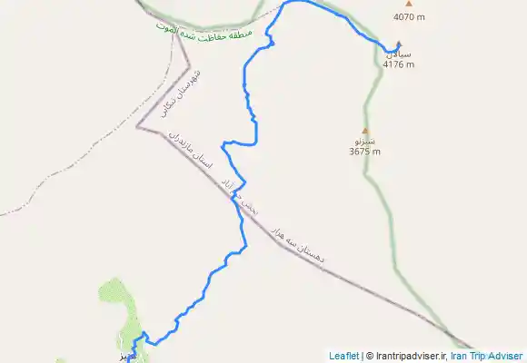 ترک جی پی اس قله سیالان از هنیز الموت