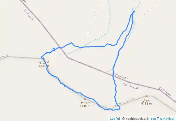 ترک جی پی اس مسیر برکه کمان به قله کمان و سرماهو