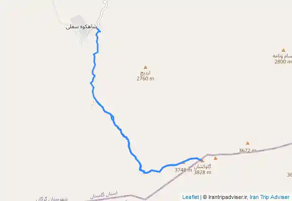 ترک جی پی اس قله گاوکشان بام گلستان از روستای شاهکوه سفلی