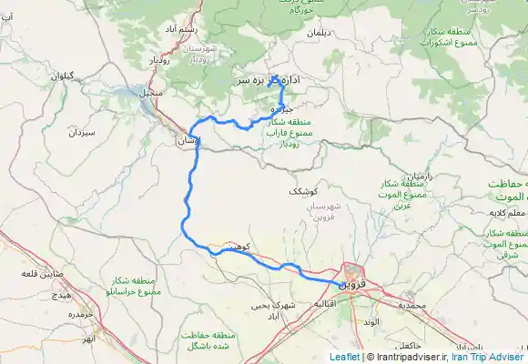 ترک جی پی اس قزوین به دریاچه ویستان