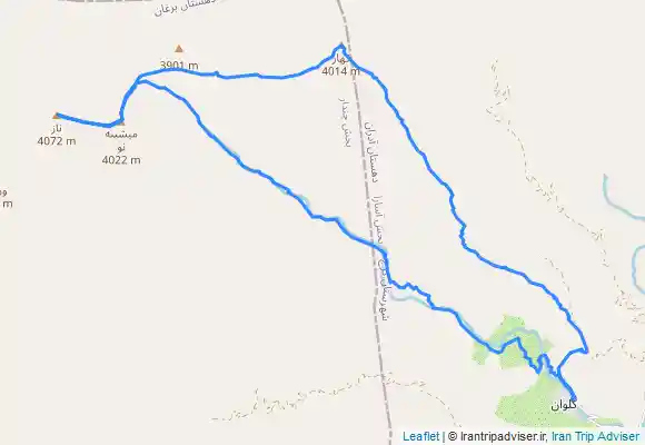 ترک جی پی اس خط الراس کهار به میشینه نو و قله ناز