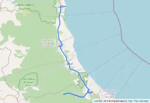 ترک جی پی اس آبشار سه طبقه به سمت ساحل