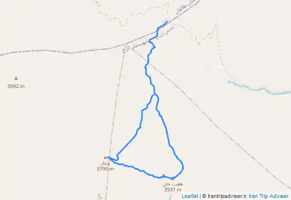 ترک جی پی اس Qoleh-ye Lāt Owlā - Garāb صعود به قله هفت خان وونتار