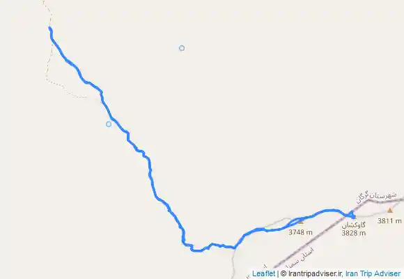 ترک جی پی اس مسیر رفت و برگشت قله گاوکشان از روستای شاهکوه
