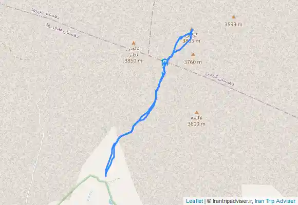 ترک جی پی اس Karkas Peak , قله کرکس