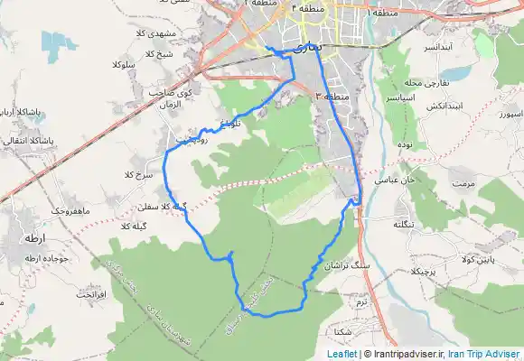 ترک جی پی اس دوچرخه سواری در سکوتپه (جنگلها و ارتفاعات اطراف ساری)