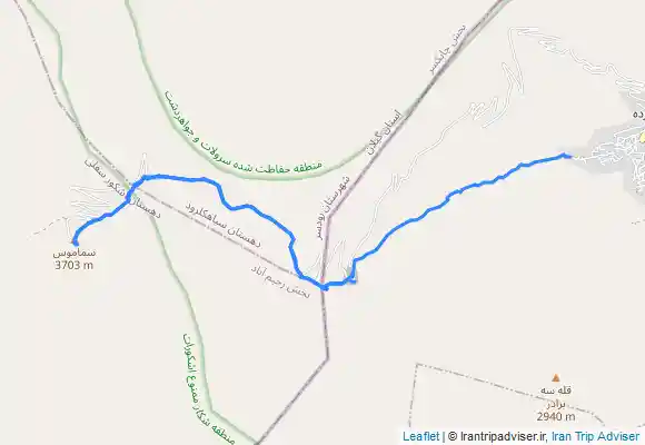 ترک جی پی اس صعود به قله سماموس از جواهر ده و برگشت تا معدن