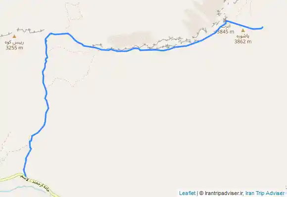 ترک جی پی اس مسیر برگشت از قله پاشوره