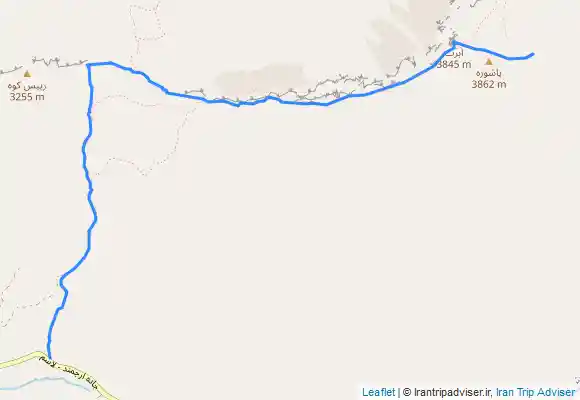 ترک جی پی اس مسیر رفت قله پاشوره