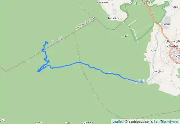 ترک جی پی اس ابشار ویسادار به آبشار دوخالهوزن