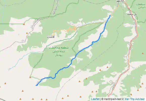ترک جی پی اس مسیر برگشت از آبشار دراسله تا دوراهی لله بند