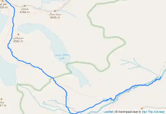 ترک جی پی اس قله علم کوه از هسار چال ALAMKUH PEAK