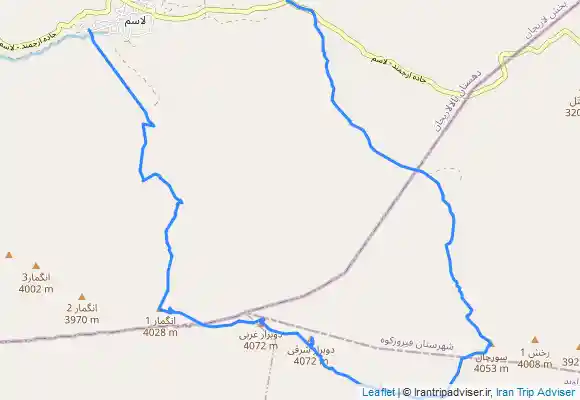 ترک جی پی اس Angemar, East Doberar summit and Doberar Lasem Summit from Lāsem