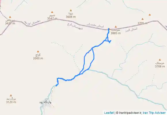 ترک جی پی اس قله سرخاب غربی از وارنگه‌رود