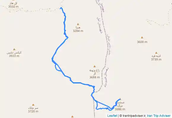 ترک جی پی اس قله میشینه مرگ از روستای نشل
