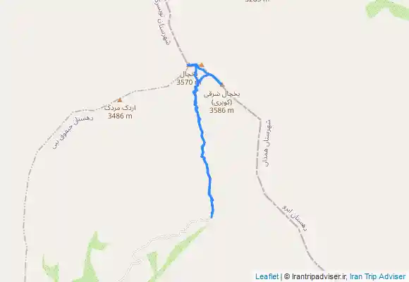 ترک جی پی اس قله یخچال و کوبری از سرکان