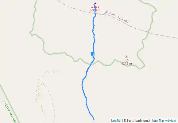 ترک جی پی اس Damavand summit from gousfand-sara south path قله دماوند از گوسفند سرا - جبهه جنوبی