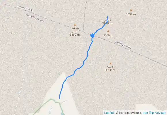 ترک جی پی اس بسمت قله کرکس