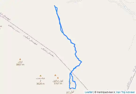 ترک جی پی اس قله کول جنو از روستای کمندان خرم آباد