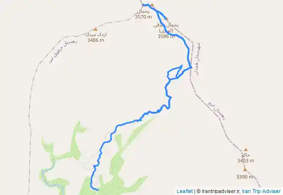 ترک جی پی اس راهنمای کامل صعود به کوبری و یخچال از سرکان (و همدان)