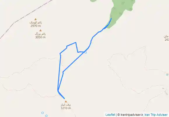 ترک جی پی اس قله برف انبار (سیمرغ قم) ارتفاع 3220