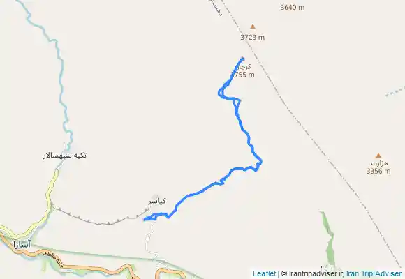 ترک جی پی اس قله کرچان روستای کیاسر