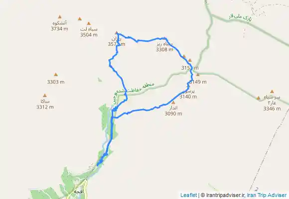 ترک جی پی اس قله ریزان، سیاه ریز، پرسون