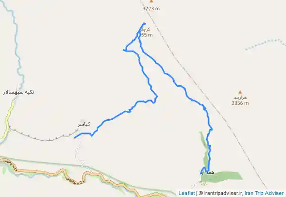 ترک جی پی اس قله کرچان