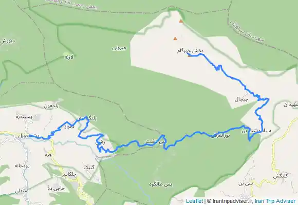 ترک جی پی اس قله درفک ازمسیرنورالعرش