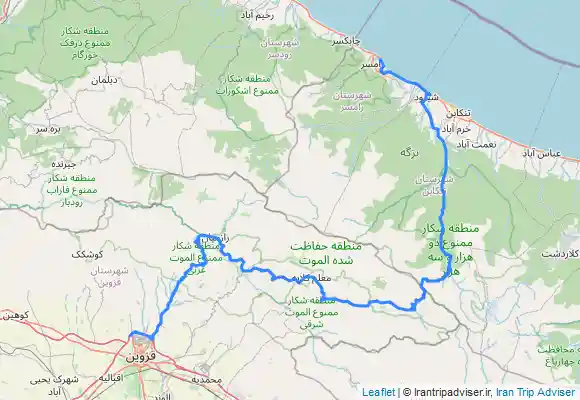 ترک جی پی اس قزوین به الموت و سه هزار و رامسر