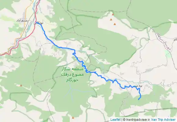 ترک جی پی اس ۱۴۰۲/۷/۱۲ دریاچه ویستان، مسیر برگشت به رستم آباد