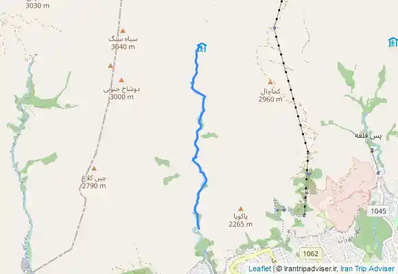 ترک جی پی اس Do Kamrūn - آبشار بند عبدالله Bande Abdollah Waterfall - آبشار جوزک jozak Waterfall - Mountain hut