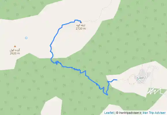 ترک جی پی اس ارفع کوه (ارفه کوه) از ارفع ‌ده