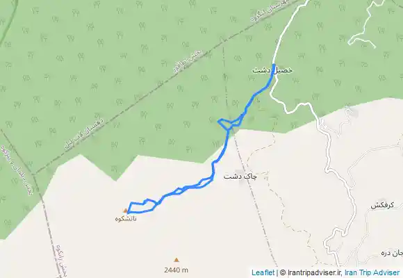 ترک جی پی اس قله ناتشکوه مسیر خصیل دشت و هالی دشت