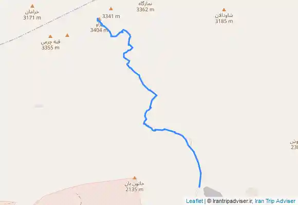 ترک جی پی اس قله پراو از مسيرعشايرى