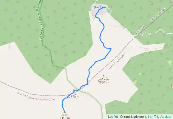 ترک جی پی اس قله جِمِرد از مازیچال