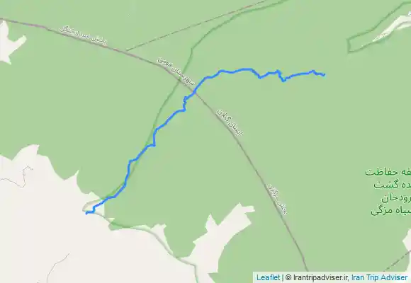 ترک جی پی اس مسیر پیاده روی جنگلی دیزاب به گشت رودخان