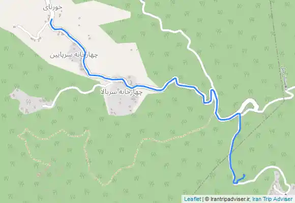 ترک جی پی اس مسیر برگشت از آبشار ماهی مشو لاهیجان تا روستای خورتای