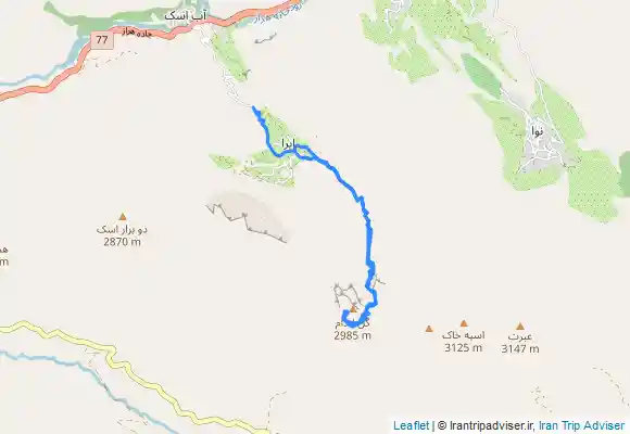 ترک جی پی اس قله گل اندام