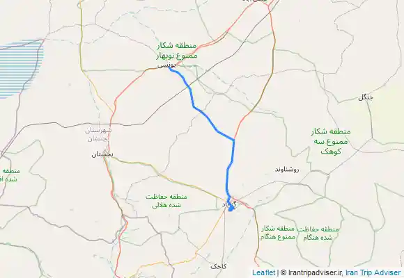 ترک جی پی اس یونسی تا قنات قصبه گناباد