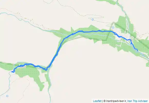 ترک جی پی اس مسیر رفت و برگشت از روستای آهار تا آبشار شکرآب
