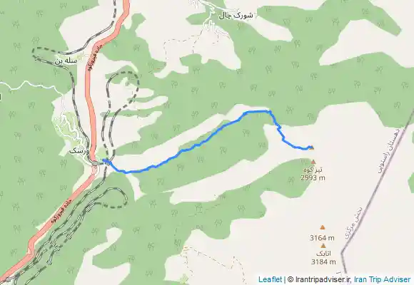 ترک جی پی اس قله سرخنی