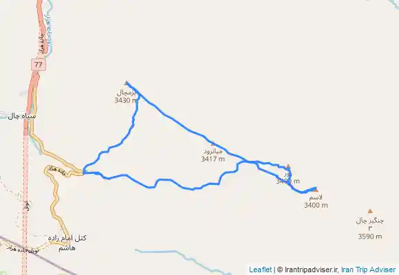 ترک جی پی اس صعود به قلل خط الراس دوبرار ، بزمچال ، میانرود ، نور و لاسم