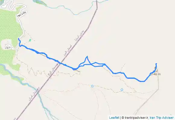 ترک جی پی اس قله کر کوه ارتفاع ۳۱۲۵متر