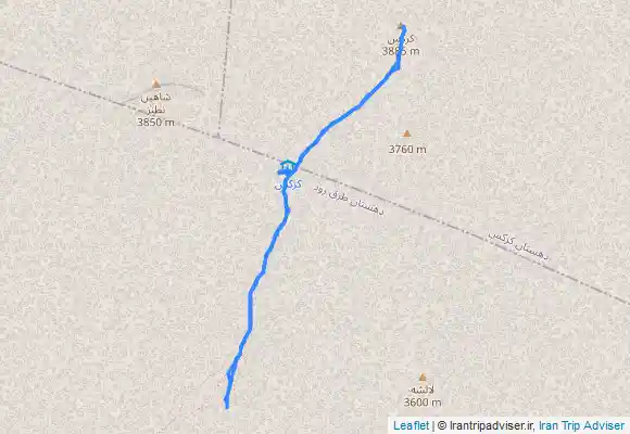 ترک جی پی اس Mountain hut, Karkas Summit and Gerdoo from Mār Chūneh